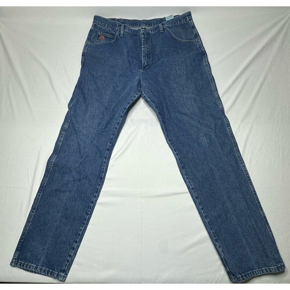 Wrangler 20X Men's Dark Wash Straight Leg Western Blue Jeans - Size 38x33.5*